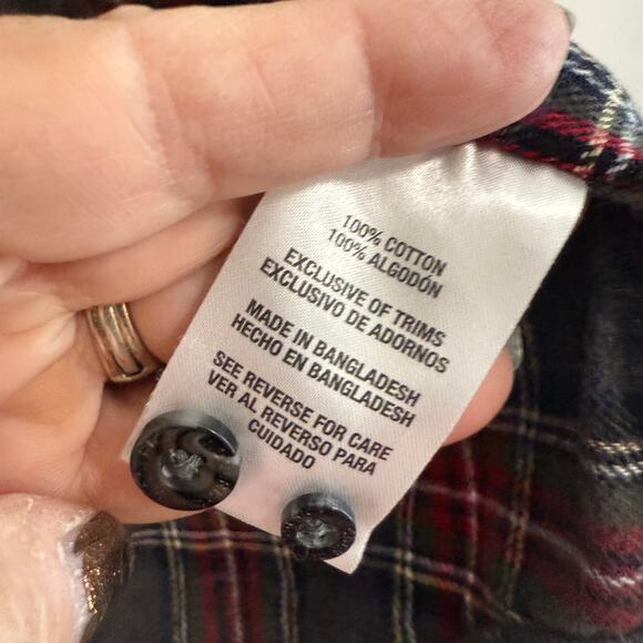 Woolrich Long Sleeve Flannel with Upcycled Skull Graphic Size XXL - Picture 9 of 11